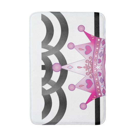 roze kroonbadkamer badmat (Voorkant Verticaal)