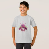 Roze kroongelukkige moeders dag Boys T-Shirt (Voorkant volledig)
