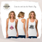 Roze kroongelukkige moeders dag Vrouwen Tanktop