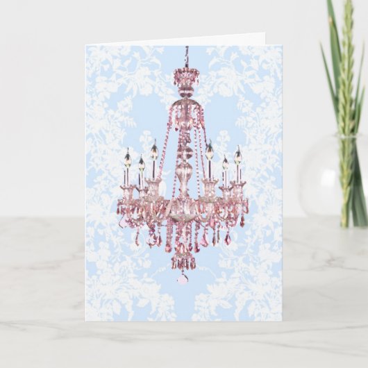 Roze kroonluchter Kaarten (Voorkant)