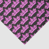 Roze kroonpatroon zwart tissuepapier (Detail)