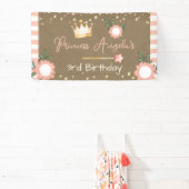 Roze kroonprinses verjaardag kraft spandoek (Insitu)