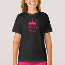 Roze kroonprinses ... Voeg naam aan T-Shirt toe