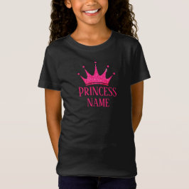 Roze kroonprinses ... Voeg naam aan T-Shirt toe