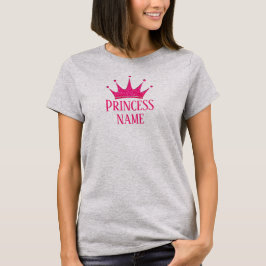 Roze kroonprinses ... Voeg naam aan T-Shirt toe