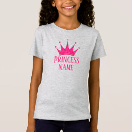Roze kroonprinses ... Voeg naam aan T-Shirt toe