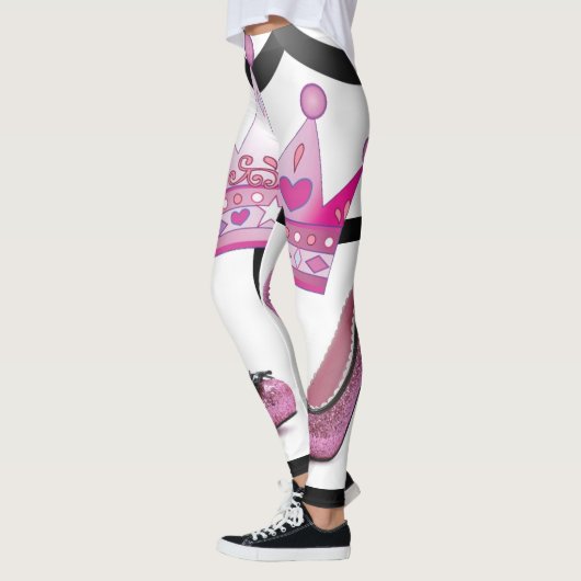 roze kroonschoenen leggings (Links)