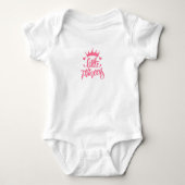Roze kroontje kleine prinses baby t-shirt (Voorkant)
