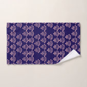 Roze Kroontjes Donkerblauw Bad Handdoek (Handdoek)