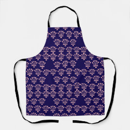 Roze Kroontjes Donkerblauw Schort