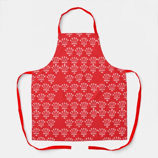 Roze Kroontjes Rood Schort (Voorkant)