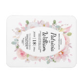 Roze Kruiden Bloesem Bloemen Save The Date Bruilof Magneet (Horizontaal)