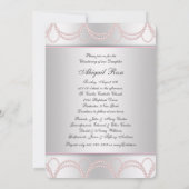 Roze Kruis Baby Meisje Doop Doop Kaart (Achterkant)