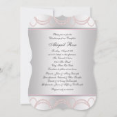 Roze Kruis Baby Meisje Doop Doop Kaart (Achterkant)