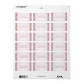 Roze Kruis Damast Bloem Adreslabels Etiket (Full Sheet)