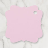 Roze Kruis doop Dank u Fancy Plein Bedankjes Labels (Achterkant)