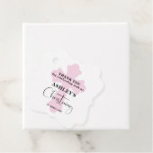 Roze Kruis doop Dank u Fancy Plein Bedankjes Labels (In situ)