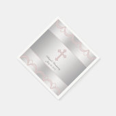 Roze Kruis Doop Servetten (Hoek)