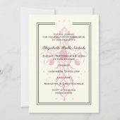 Roze Kruis Eerste Communie Doop Bevestiging Kaart (Voorkant)