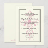 Roze Kruis Eerste Communie Doop Bevestiging Kaart (Voorkant / Achterkant)