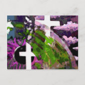 Roze kruis en ogen briefkaart (Voorkant)