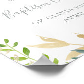 Roze Kruis en Witte Bloemen | Welkom Baptism Poster (Hoek)