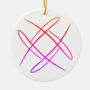 Roze Kruis Mandala Doodle #15 Keramisch Ornament