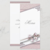  Roze Kruis Menu Kaart (Voorkant / Achterkant)