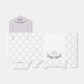 Roze kruis op Quatrefoil Party Favor Box Bedankdoosjes (Uitgevouwen)