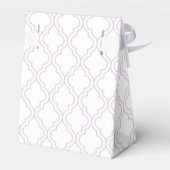 Roze kruis op Quatrefoil Party Favor Box Bedankdoosjes (Achterkant)