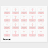 Roze Kruis Stickers (Vel)