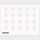 "Roze Kruis" Stickers (Vel)