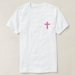 Roze kruis t-shirt