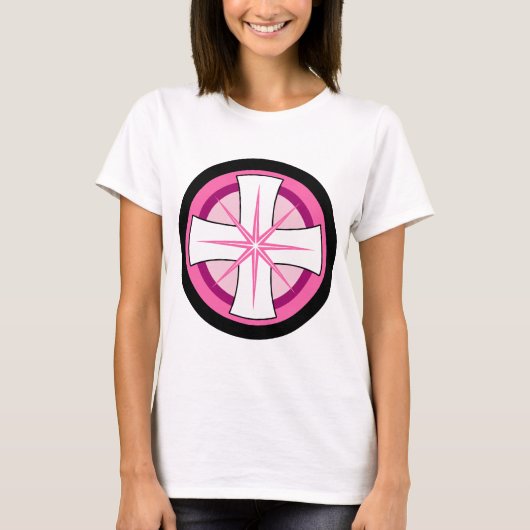 Roze kruis t-shirt (Voorkant)
