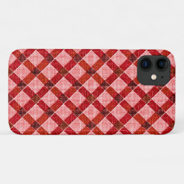 Roze kruis tartan geruite stof met lichte ruw reli Case-Mate iPhone case