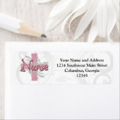 Roze kruis/wervelkolom etiket (Insitu)