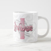 Roze kruis/wervelkolom grote koffiekop (Rechts)