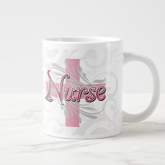 Roze kruis/wervelkolom grote koffiekop (Rechts)