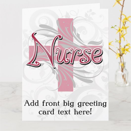 Roze kruis/wervelkolom kaart (Gele Bloem)