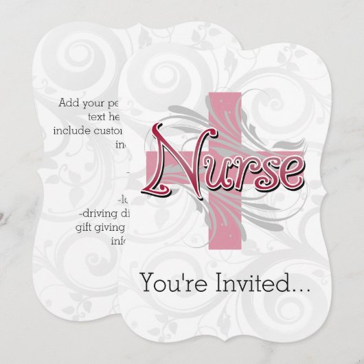 Roze kruis/wervelkolom kaart (Voorkant / Achterkant)