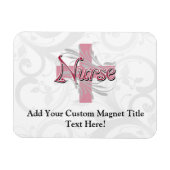 Roze kruis/wervelkolom magneet (Horizontaal)