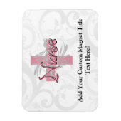 Roze kruis/wervelkolom magneet (Verticaal)