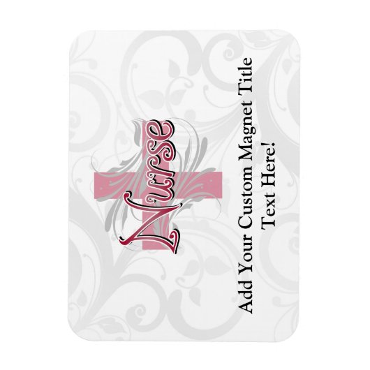 Roze kruis/wervelkolom magneet (Verticaal)