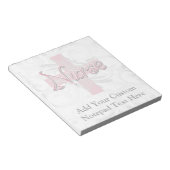 Roze kruis/wervelkolom notitieblok (Schuin)