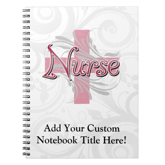 Roze kruis/wervelkolom notitieboek (Voorkant)