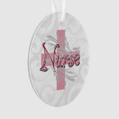 Roze kruis/wervelkolom ornament (voorkant)