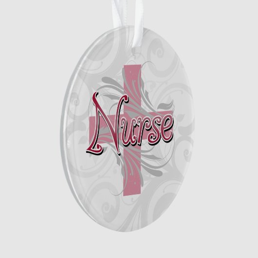 Roze kruis/wervelkolom ornament (voorkant)