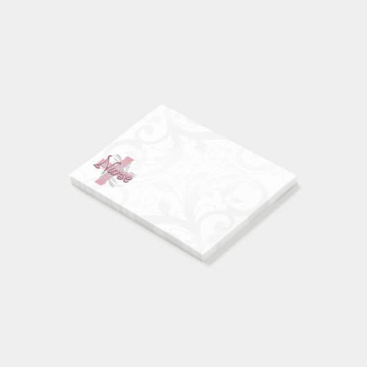 Roze kruis/wervelkolom post-it® notes (Schuin)