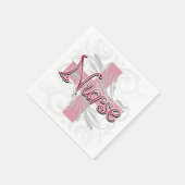 Roze kruis/wervelkolom servetten (Hoek)