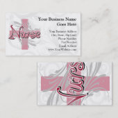 Roze kruis/wervelkolom visitekaartje (Voorkant / Achterkant)
